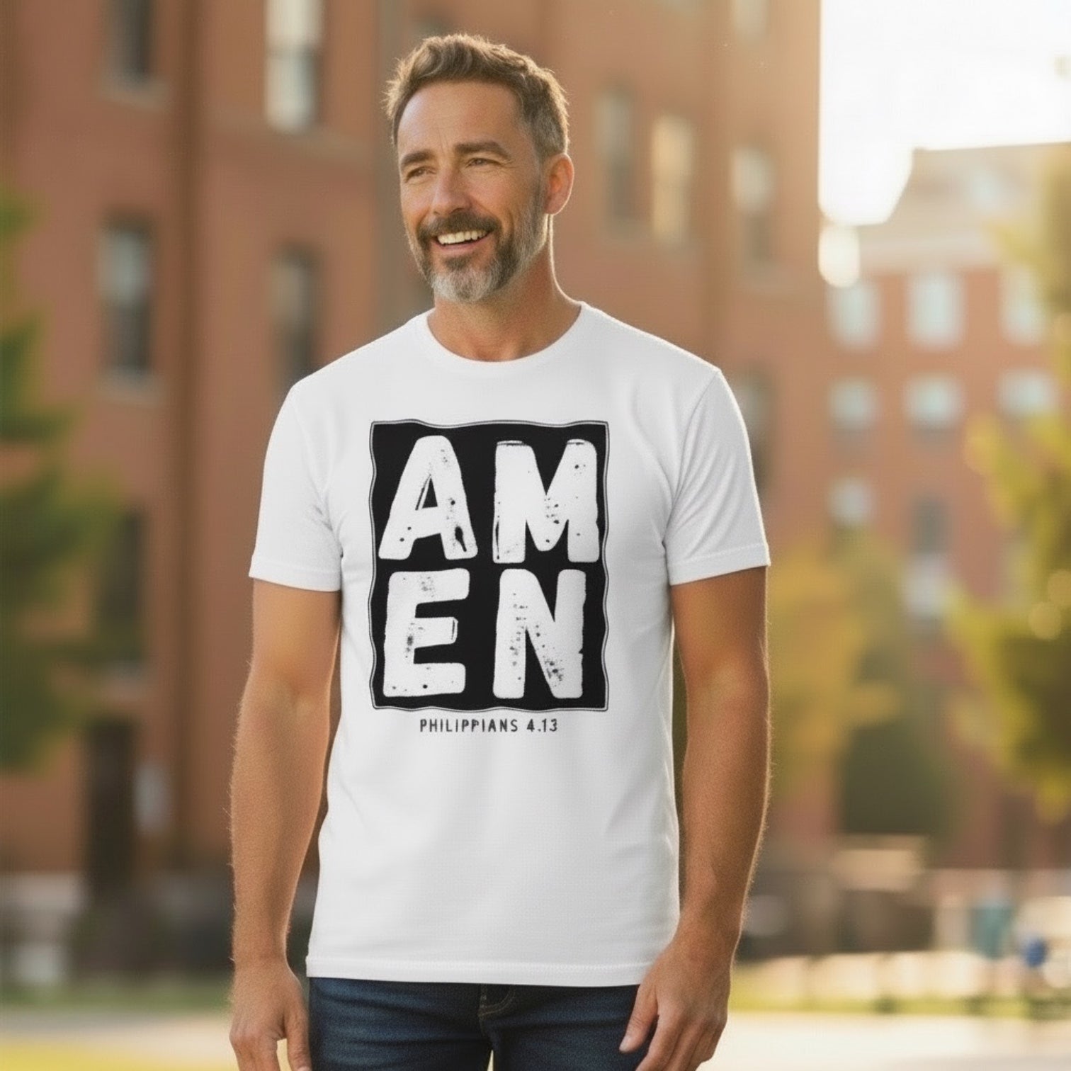 AMEN™ Philippians 4:13 Christian Graphic T-Shirt