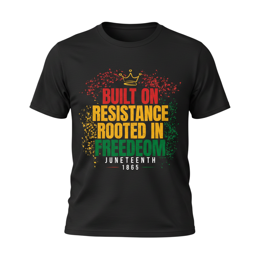 Built on Resistance Rooted in Freedom | Juneteenth 1865 T-Shirt