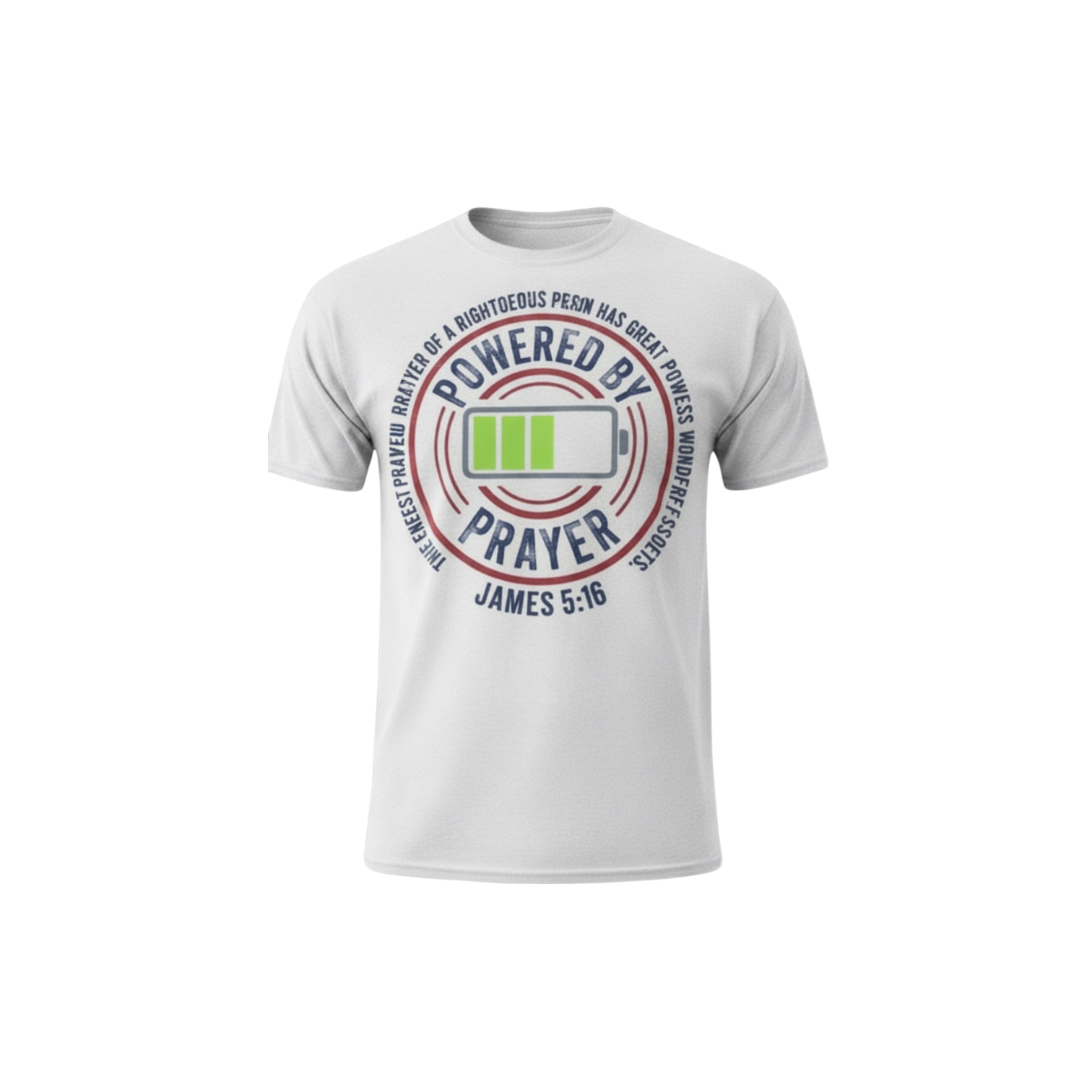 Powered By Prayer™ Christian T-Shirt | James 5:16